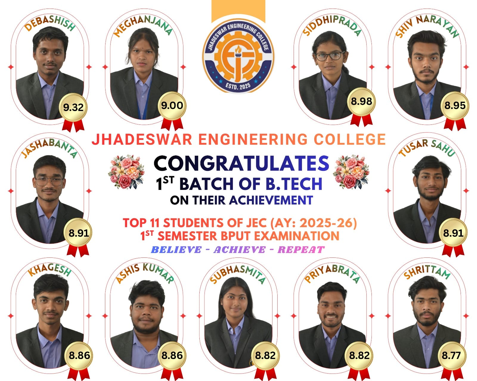 Top 11 Students of JEC